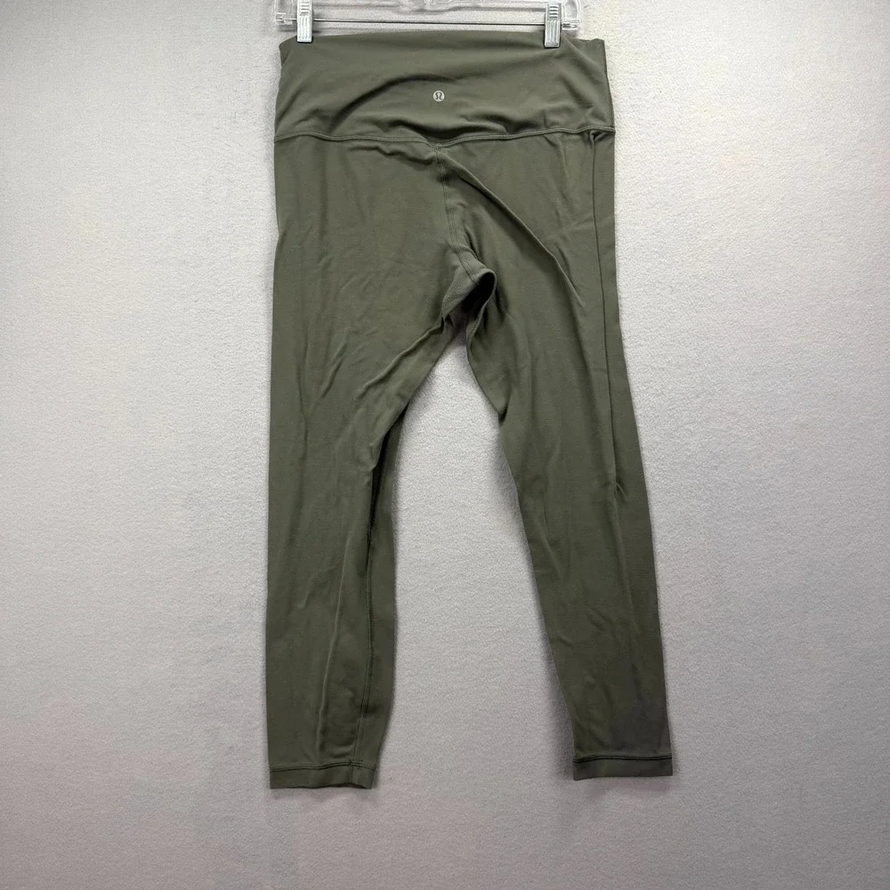 Lululemon Align Crop Leggings Womens‎ 12 Fits 30x26* Green Base Layer High Waist